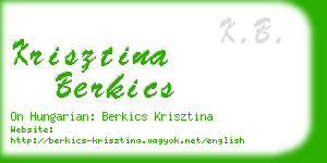 krisztina berkics business card